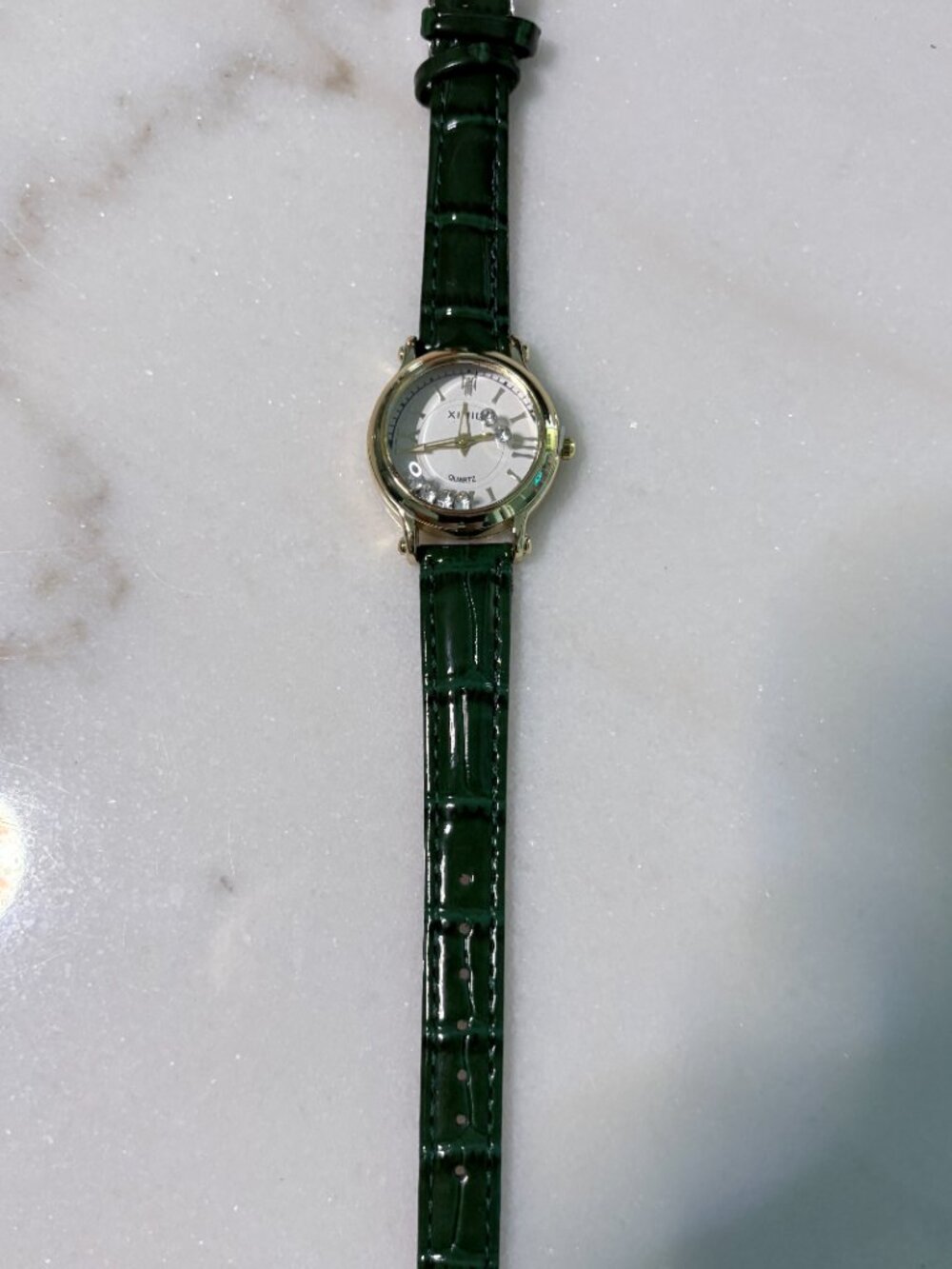 Chopard-Styling Ladies Floating Diamonds 25mm Wristwatch - Picture 2 of 5